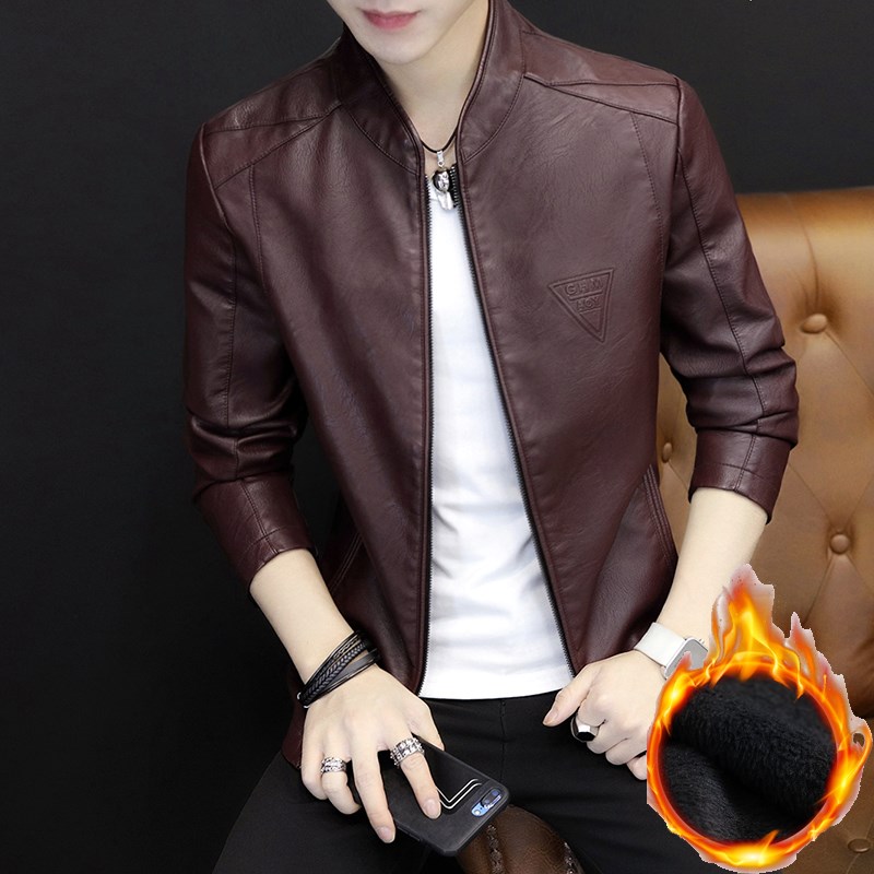 Korean version of the jacket male 2019 handsome spring and autumn new pattern Trend Popular leather jacket men's wear Self cultivation man winter leather clothingin the Men's clothing, Leather clothing category - from Buy2taobao.com to provide professional Taobao agent buy service