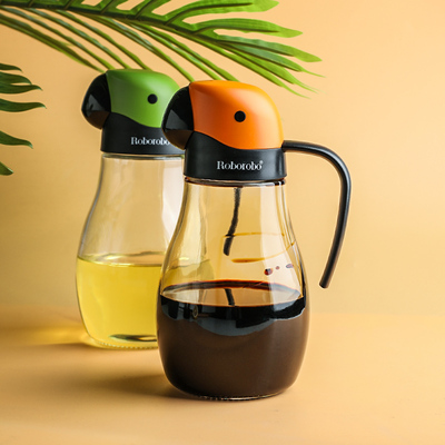 舍里创意自动开合鹦鹉玻璃油壶防漏酱油瓶醋瓶香油瓶油罐厨房家用