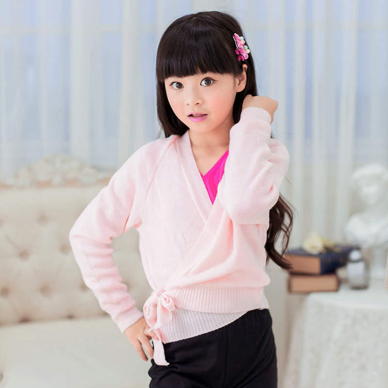 特价舞蹈服儿童练功毛衣长袖女童系带毛衫少儿披肩外套加厚秋冬在类目 童装/婴儿装/亲子装, 毛衣/针织衫中 - 来自Buy2taobao.com提供专业的淘宝代购服务