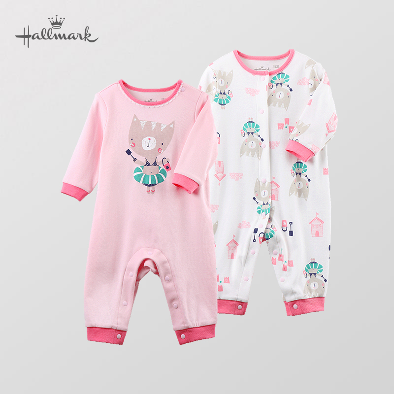 Hallmark He's a baby girl 2018 Spring and summer pure cotton Long sleeve one-piece garment HG1B0301in the Children/Baby/Family fitted , Children tracksuit , Tracksuit leotard category - from Buy2taobao.com to provide professional Taobao agent buy service