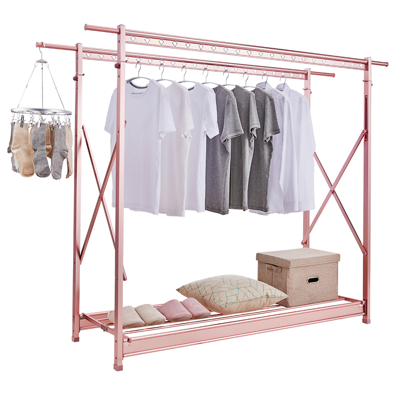 Cabernet Clothes hanger to ground fold Indoor and outdoor household balcony Double pole quilt Artifact coat hanger Expansion barin the Storage consolidation , Wash clothing/Sun/Care Products , Landmark/Lift drying racks category - from Buy2taobao.com to provide professional Taobao agent buy service