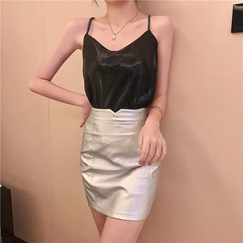 2019 summer new pattern lady Skirt Versatile fashion Split ends Paige Bright surface PU Leather skirt bustin the Women's clothing/Boutique , Skirts category - from Buy2taobao.com to provide professional Taobao agent buy service