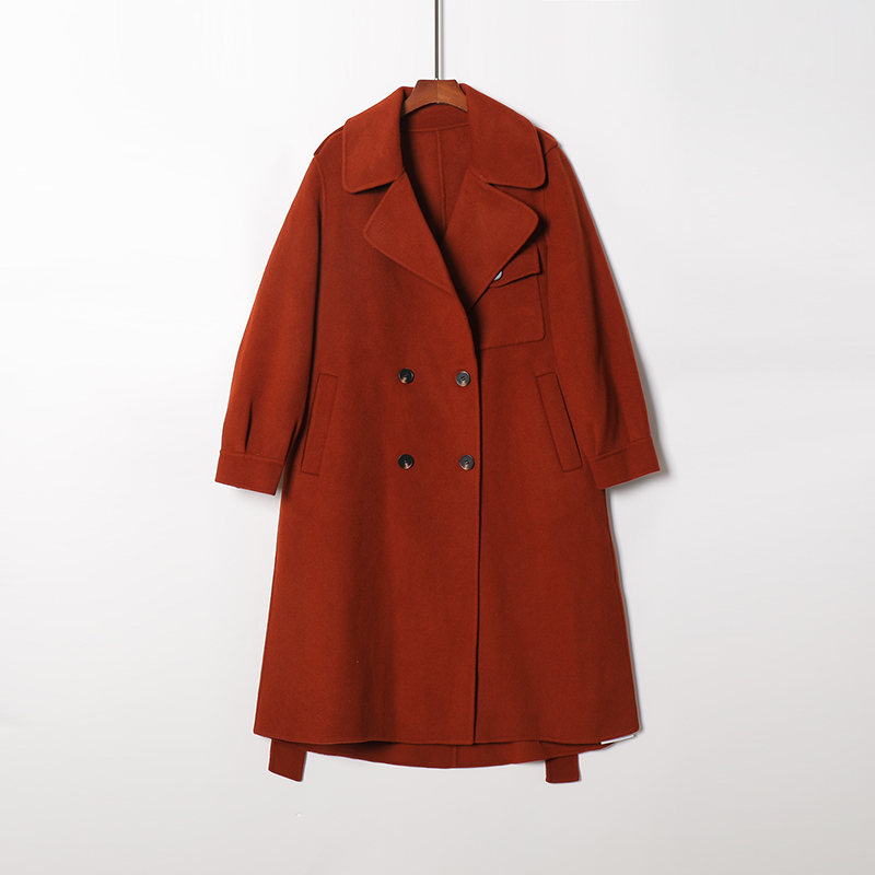 [Jimei brand Set Two-sided Fur coat Frenum Waist Mid length version 100% wool d17113in the Women's clothing/Boutique , Woolen jacket category - from Buy2taobao.com to provide professional Taobao agent buy service