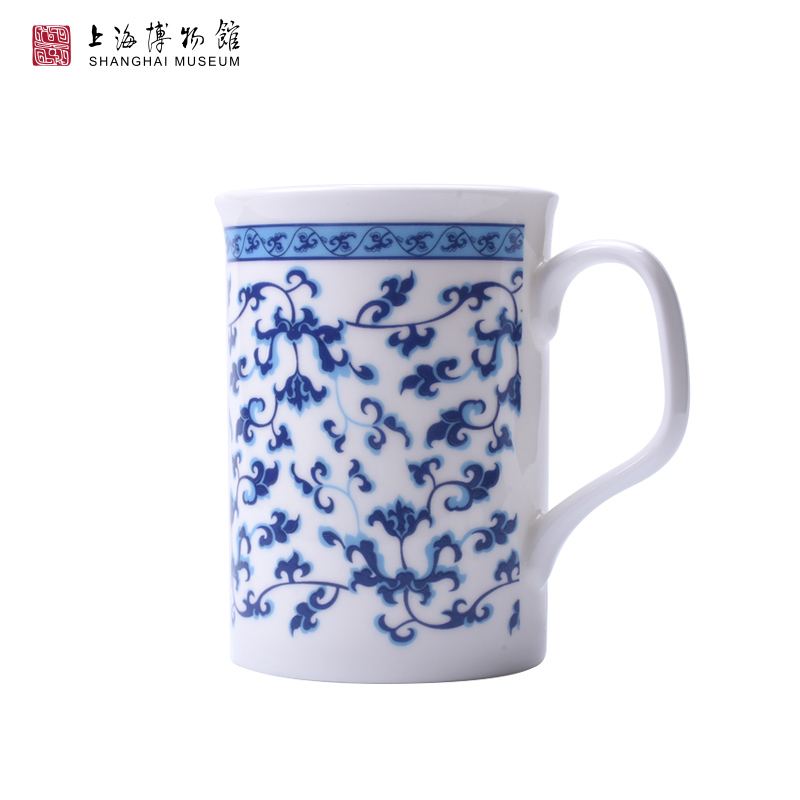 Shanghai Museum Blue and white porcelain Mug teacup Water cup giftin the Festive supplies/Gift , Cultural and creative products , Cultural and Creative Cup category - from Buy2taobao.com to provide professional Taobao agent buy service