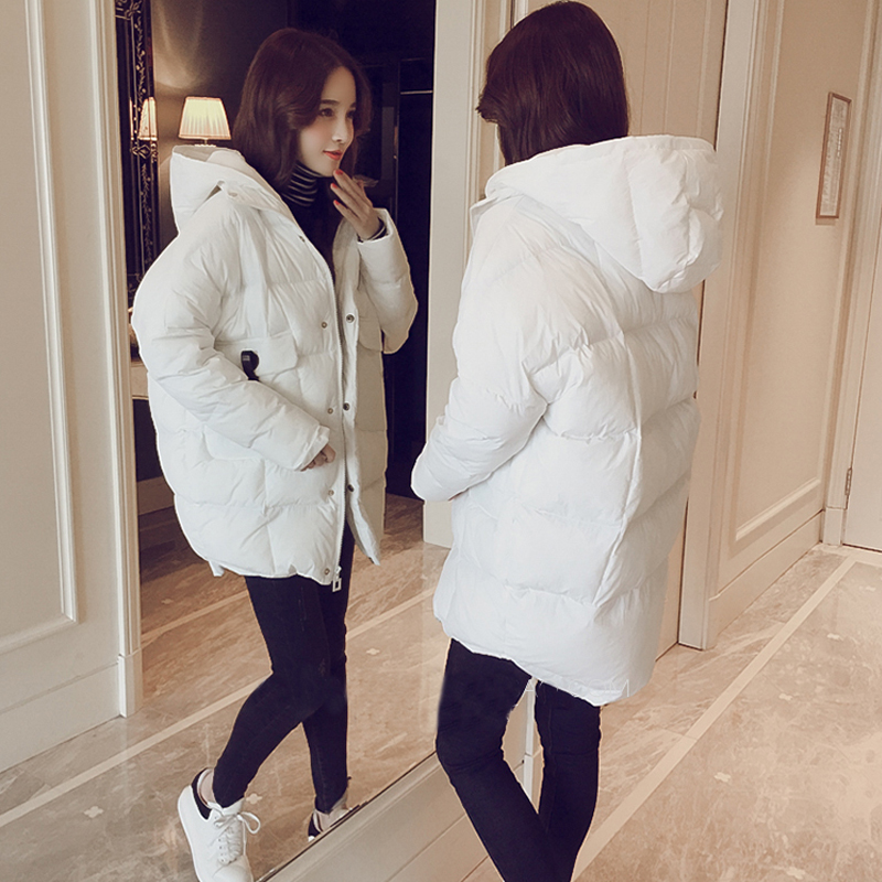 2019春季连帽加厚宽松棉衣面包服女中长款学生羽绒棉服棉袄外套潮|msdalam kategori Butik wanita / wanita, kapas/empuk - dari Buy2taobao.com untuk memberikan perkhidmatan ejen Taobao profesional membeli