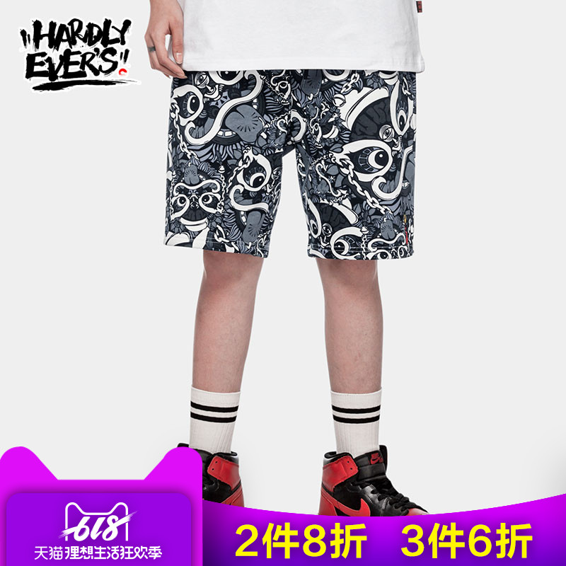 hardlyevers醒獅潮牌HEA滿版印花休閑潮流男女同款短褲五分褲在類目 男裝, 休閒褲中 - 來自Buy2taobao.com提供專業的淘寶代購服務