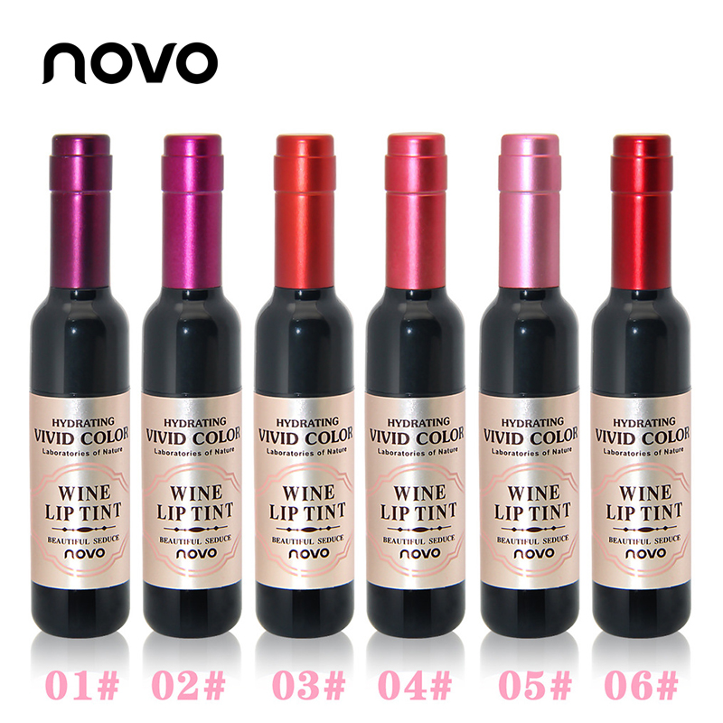 NOVO红酒唇釉染色唇液5ml*1支2支3支唇彩液体口红持久不易掉滋润|msdalam kategori Alat solek/minyak wangi/kecantikan, Lip Gloss/Lip Gloss - dari Buy2taobao.com untuk memberikan perkhidmatan ejen Taobao profesional membeli