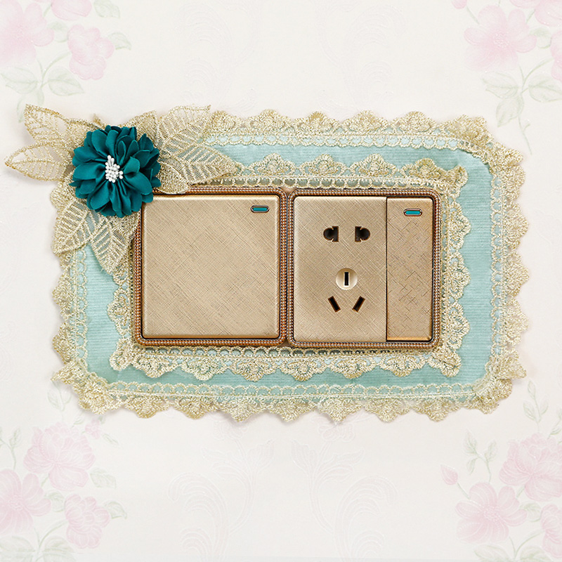 Stick Room printing Ming Zhuang switch smart cover lace decorate kindergarten Plug ornament Large Wallin the Home Fabric , Dust protection cover , Switch Cover category - from Buy2taobao.com to provide professional Taobao agent buy service