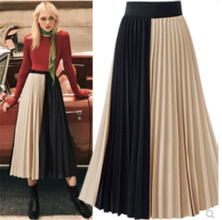 Pleated skirt with pressed pleated spliced chiffon skirt ski|msdalam kategori Butik wanita / wanita, skirt - dari Buy2taobao.com untuk memberikan perkhidmatan ejen Taobao profesional membeli