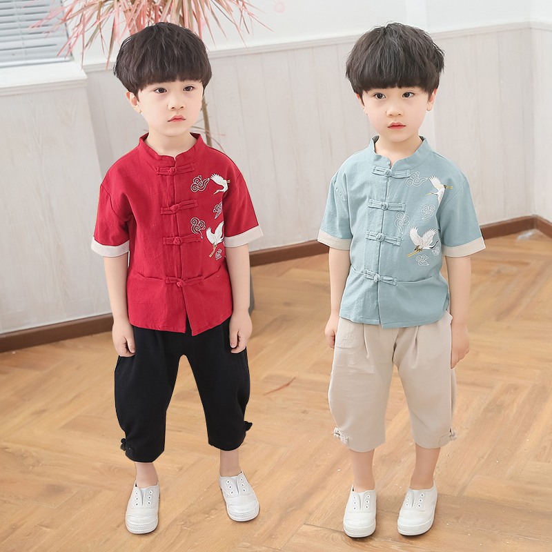 男童民族服裝明制漢服兒童中國風童裝夏棉麻古裝男孩中式複古唐裝在類目 童裝/嬰兒裝/親子裝, 兒童旗袍/唐裝/民族服裝, 唐裝中 - 來自Buy2taobao.com提供專業的淘寶代購服務