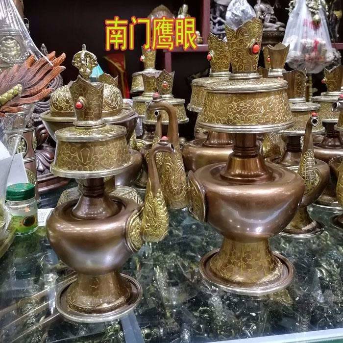 小号约高16cm 尼泊尔紫铜净水瓶 纯铜事业瓶 贲巴壶 净瓶奔巴壶在类目 古董/邮币/字画/收藏, 宗教用品, 法器/供品, 净瓶中 - 来自Buy2taobao.com提供专业的淘宝代购服务