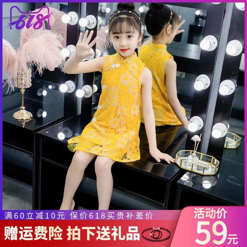 女童旗袍夏装儿童抖音汉服襦裙演出服唐装中国风小女孩超仙连衣裙|ruв категории Детская одежда, детей ципао/костюм/национальная одежда, ципао - от Buy2taobao.com для оказания профессиональной услуги покупки агента Taobao