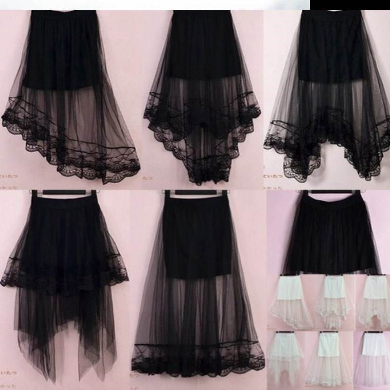 Gauze cloth Bouffancy Gradient Petticoat Long yarn Lace Irregular skirt double-deck white black romanticin the Women's clothing/Boutique , Skirts category - from Buy2taobao.com to provide professional Taobao agent buy service