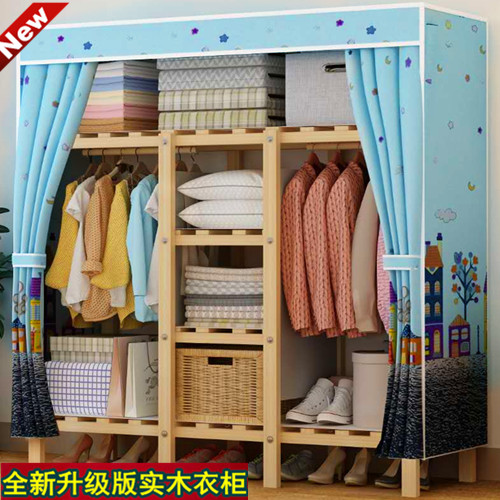Double Firm simple and easy Pest control wardrobe To taste adult Gallows Wardrobe household Rental Screw cabinetin the Residential furniture , Cabinet , Simple wardrobe category - from Buy2taobao.com to provide professional Taobao agent buy service