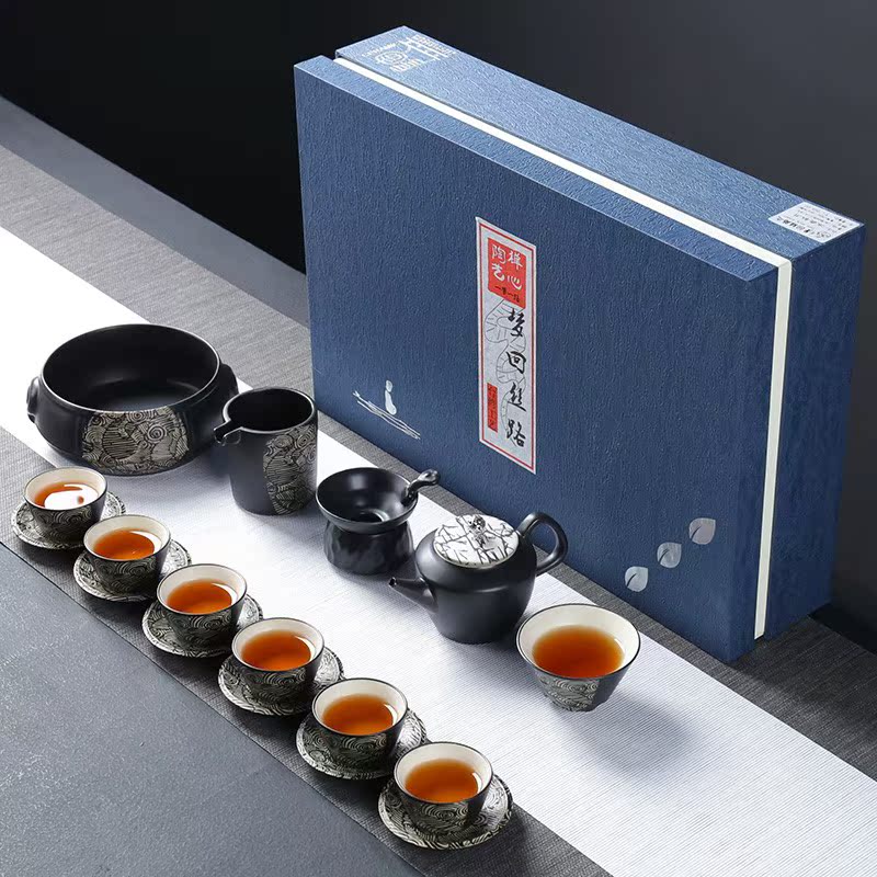 黑禅风家用黑陶瓷功夫茶具整套茶具套装粗陶旅行茶壶茶杯盖碗茶壶在类目 餐饮具, 茶具, 功夫茶具中 - 来自Buy2taobao.com提供专业的淘宝代购服务