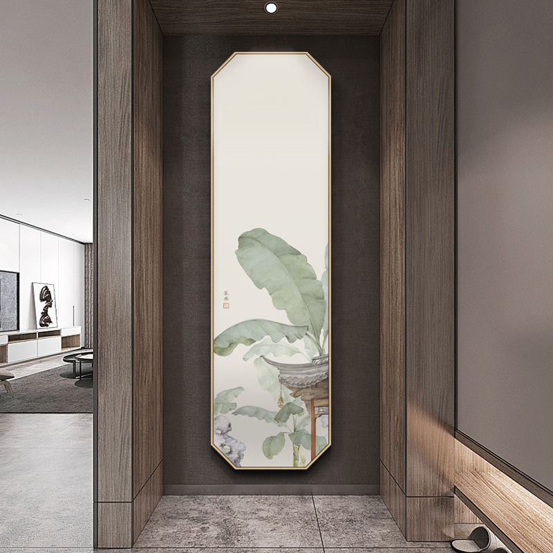 蕉 新中式竖版装饰禅大幅墙画艺术家宋扬芭绿植挂画入户玄关|ruв категории Домашний быт, декоративная живопись, современные декоративные картины - от Buy2taobao.com для оказания профессиональной услуги покупки агента Taobao