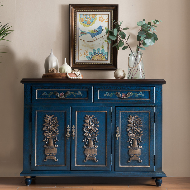 European style solid wood Shoe cabinet American country Sideboard Entrance cabinet Entrance station Retro Do the old Carved Side cabinetin the Residential furniture , Cabinet , Shoebox category - from Buy2taobao.com to provide professional Taobao agent buy service