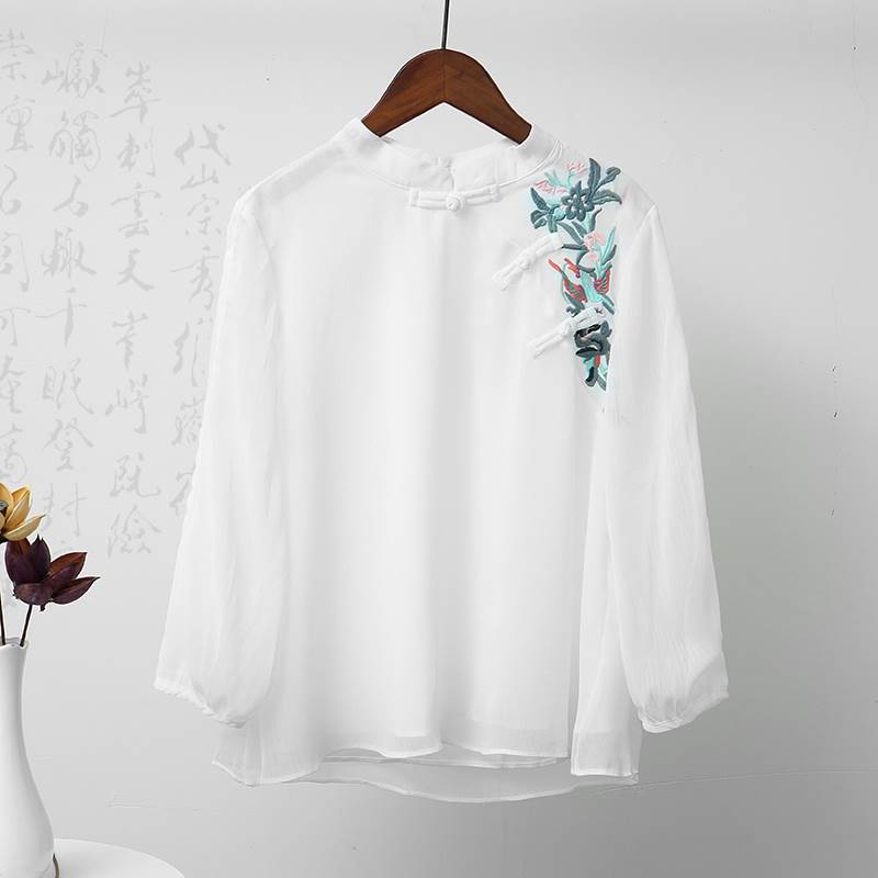 Chinese style Embroidery Women's wear Tang costume Republic of China Improvement daily Hanfu frog cheongsam Retro Easy jacketin the Women's clothing/Boutique , Lace shirt/Chiffon shirt category - from Buy2taobao.com to provide professional Taobao agent buy service