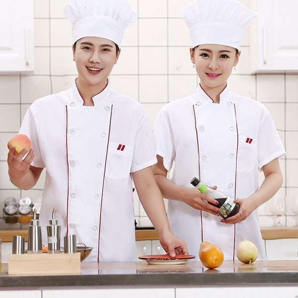 男女工作服加肥厨师定制帽子夏天女士厨房饭店长袖衣服七分袖围裙|msdalam kategori Pakaian Lelaki, menetapkan, seragam Tooling - dari Buy2taobao.com untuk memberikan perkhidmatan ejen Taobao profesional membeli