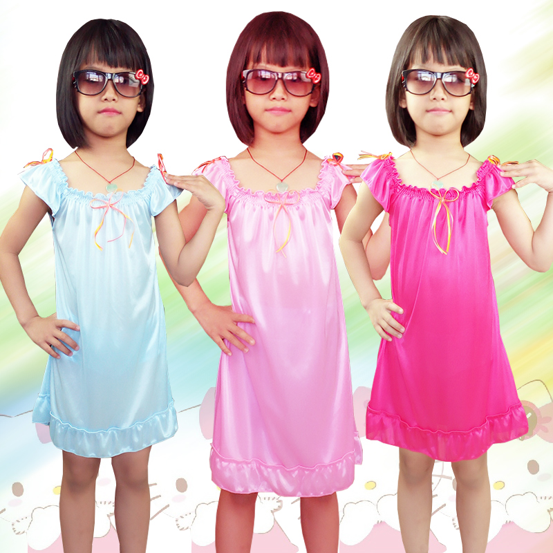 girl Summer pajamas baby Nightdress CUHK Girl Thin section Short sleeved leisure time Borneol princess children summerin the Children/Baby/Family fitted , Children tracksuit , Home skirts/Lingerie category - from Buy2taobao.com to provide professional Taobao agent buy service