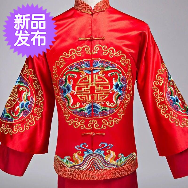 Retro Chinese style wedding Groom Wedding dress Tang costume full dress Xiu Mandarin jacket Robe new pattern Wedding dress Dragon and gownin the Men's clothing, National costume category - from Buy2taobao.com to provide professional Taobao agent buy service