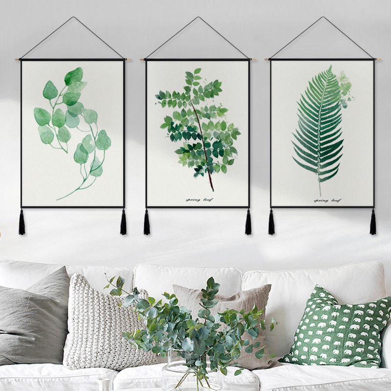 Northern Europe Decorative tapestry ins Valance Green plant Background cloth Cactus Electric meter box Occlusion Cotton linen Hanging picturein the Home Fabric , Tapestry/Tapestry category - from Buy2taobao.com to provide professional Taobao agent buy service