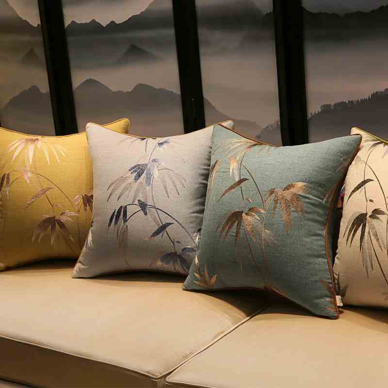 New Chinese style Cushion Rosewood furniture Pillows classical solid wood Cotton and hemp Embroidery Flower Pillows American style Lumbar pillow Containing corein the Home Fabric , Pillow/Pillow category - from Buy2taobao.com to provide professional Taobao agent buy service