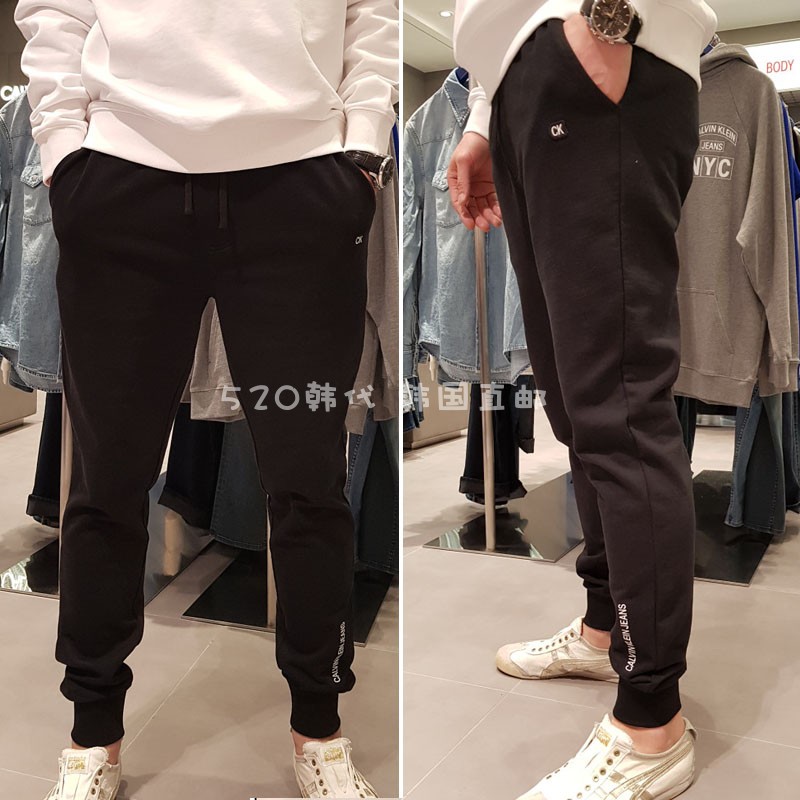 ck男休閑褲 韓國專櫃正品代購19春松緊腰寬松簡約休閑長褲J312295在類目 男裝, 休閒褲中 - 來自Buy2taobao.com提供專業的淘寶代購服務
