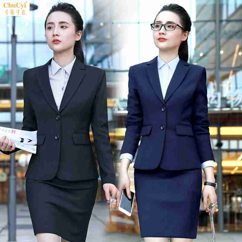 Office coverall lady Suit Business Office Business Suits telecom work clothes Navy Blue uniform Four piece suitin the Women's clothing/Boutique , Set/Student uniforms/Work uniforms , Career skirt suits category - from Buy2taobao.com to provide professional Taobao agent buy service
