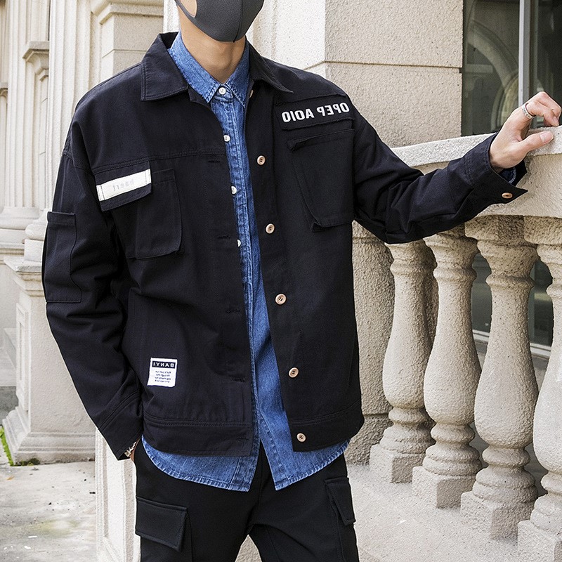 珀斯人夾克男2019新款春季休閑寬松工裝服日系青年學生潮流外套男在類目 模玩/動漫/周邊/cos/桌遊, Cosplay服飾/道具/服務, Cosplay男裝中 - 來自Buy2taobao.com提供專業的淘寶代購服務