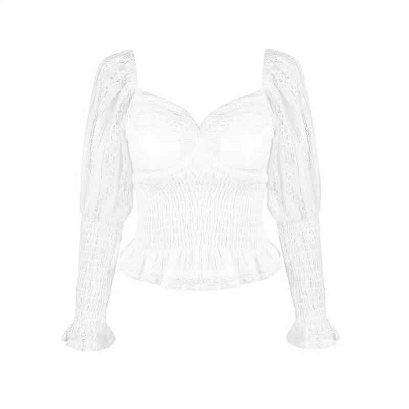 时尚外搭甜美洋气小衫雪纺2019新款韩版泡泡袖长袖防晒蕾丝上衣女|msdalam kategori Butik wanita / wanita, baju lace/baju chiffon - dari Buy2taobao.com untuk memberikan perkhidmatan ejen Taobao profesional membeli