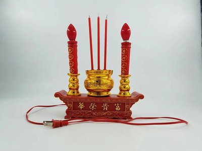 塑料插电烛台蜡台供台道教佛教用品香烛香炉电子香电子灯电子蜡烛