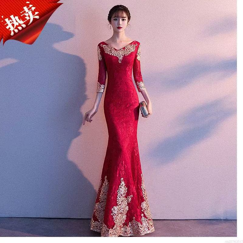 秋冬季保守晚禮服立領宴會藍色晚宴會前短後長中國風黑色姐妹韓式在類目 女裝/女士精品, 婚紗/旗袍/禮服, 禮服/晚裝中 - 來自Buy2taobao.com提供專業的淘寶代購服務