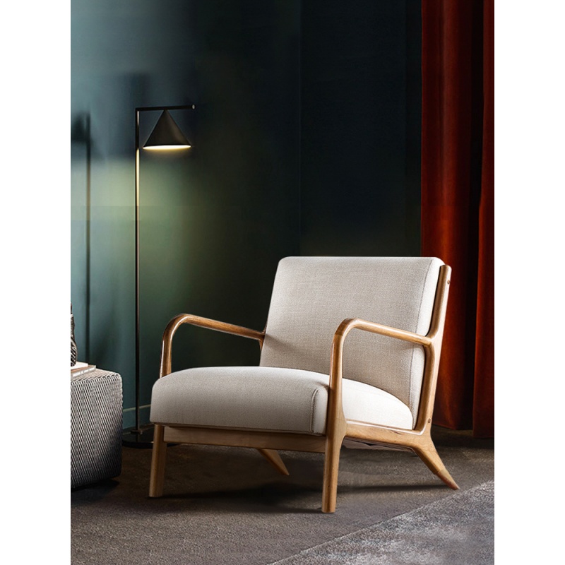 Northern Europe Single Sofa chairs American style solid wood leisure time chair bedroom a living room balcony Lazy man Fabric art backrest householdin the Home Daily , Umbrella/Rain gear/Rain/Moistureproof , Umbrella category - from Buy2taobao.com to provide professional Taobao agent buy service
