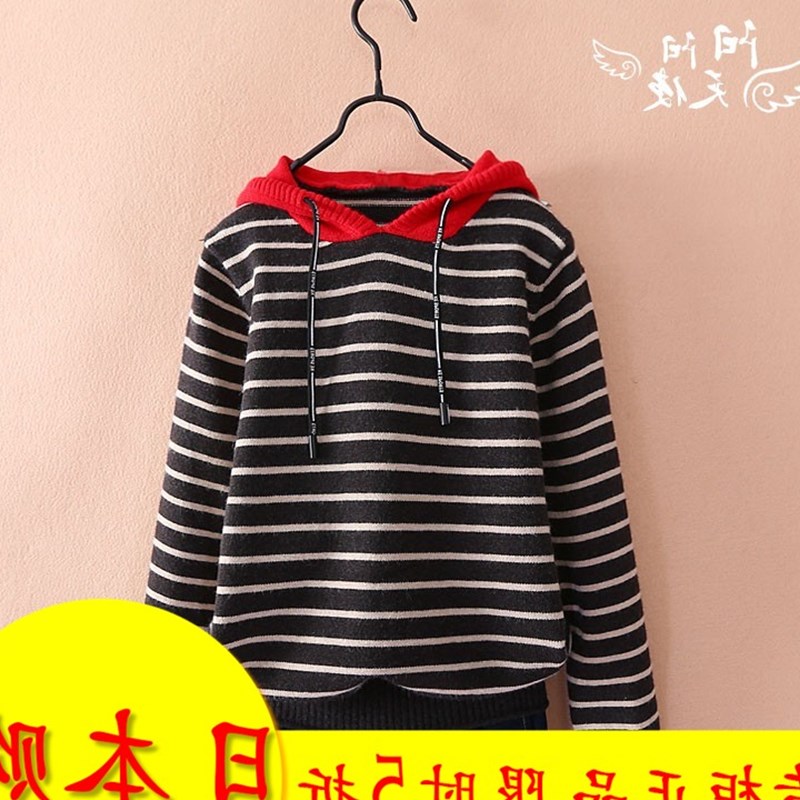 Japan girl sweater Cap CUHK Sweater Base coat pupil 12 Korean Edition 15 Knitting age 2019in the Children/Baby/Family fitted , Sweaters/Knitwear category - from Buy2taobao.com to provide professional Taobao agent buy service