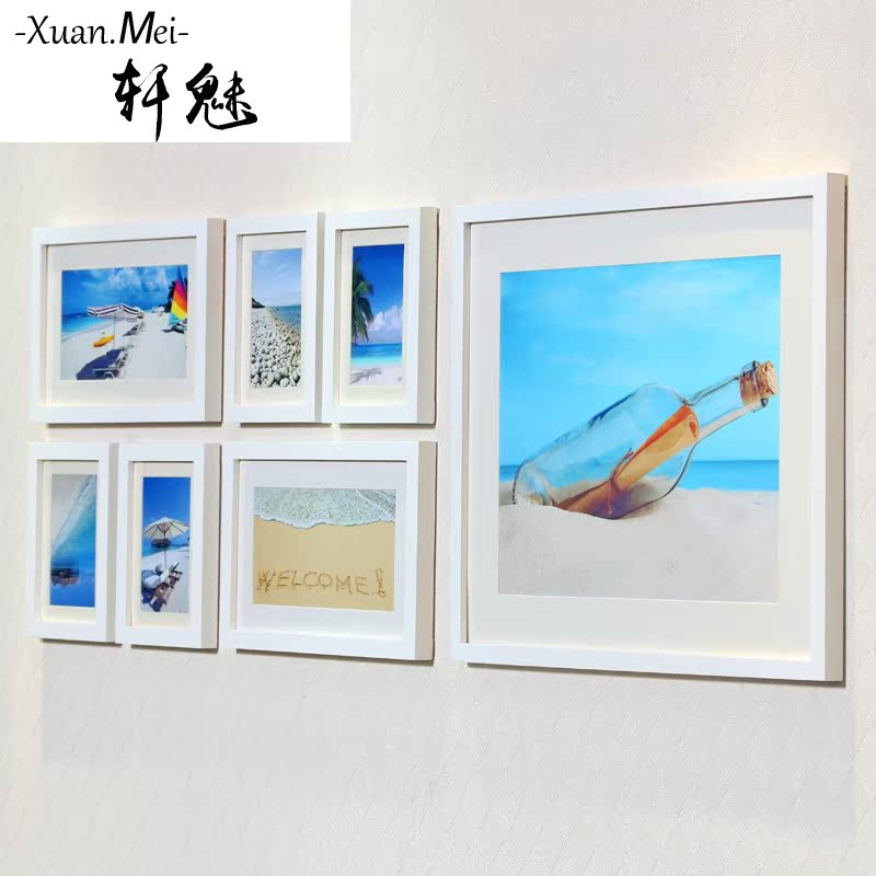 The enchantment of the porch Solid wood photo wall 7 Cross section white originality combination Photo frame wall Aegean Photo wall 7QY421in the Home accessories , Photo/Photo Wall , Photo Wall category - from Buy2taobao.com to provide professional Taobao agent buy service