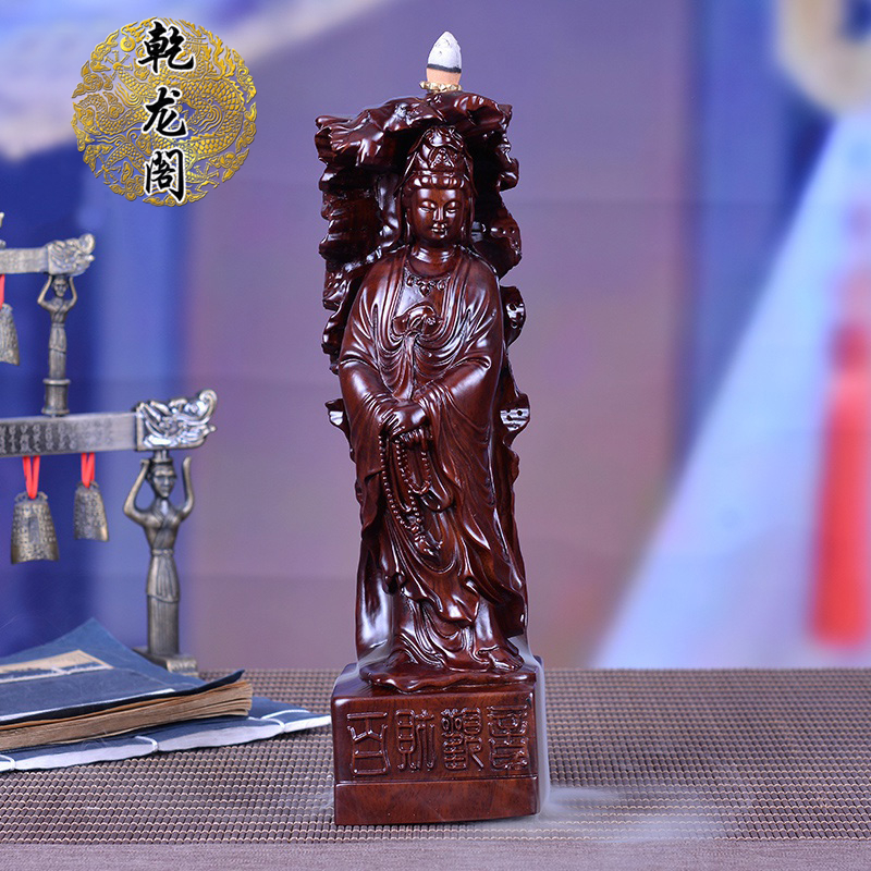 乾龙阁传统工艺黑檀木观世音倒流办公室摆件木雕南海观世音塔香炉在类目 家居饰品, 香薰炉中 - 来自Buy2taobao.com提供专业的淘宝代购服务