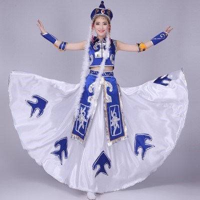 包郵新款蒙古族服裝少數女裝蒙古演出服舞台大擺裙在類目 女裝/女士精品, 唐裝/民族服裝/舞臺服裝, 民族服裝/舞臺裝中 - 來自Buy2taobao.com提供專業的淘寶代購服務