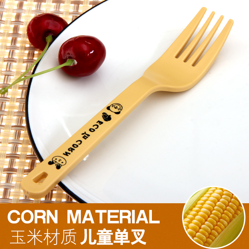 韓國進口創意玉米澱粉材質嬰兒寶寶兒童學生環保型玉米叉子水果叉在類目 餐飲具, 餐具, 水果叉/水果籤中 - 來自Buy2taobao.com提供專業的淘寶代購服務