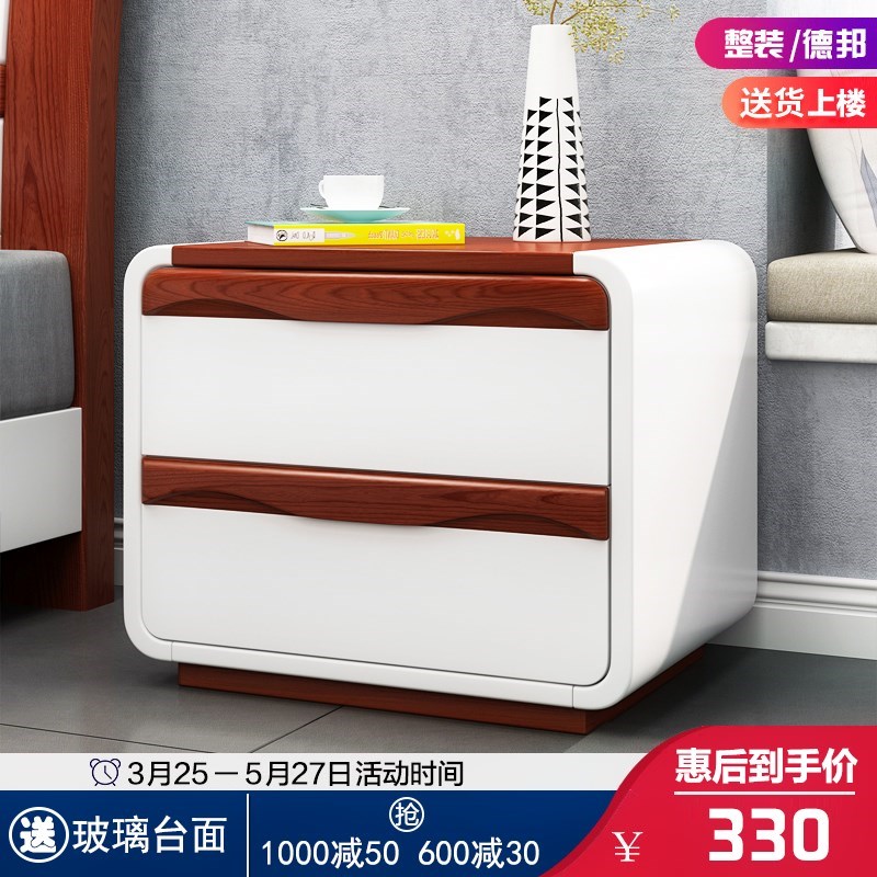 white Northern Europe Glass bedside cupboard Simplicity modern Lockers Bedroom bed Side cabinet Glass Storage Readyin the Residential furniture , Cabinet , Bedside cabinet category - from Buy2taobao.com to provide professional Taobao agent buy service