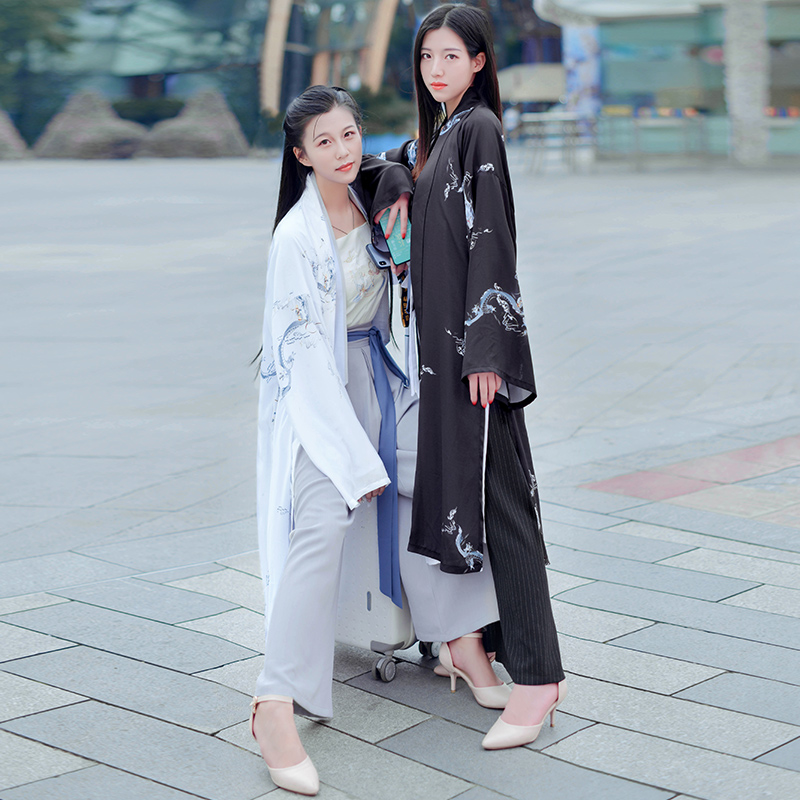 如梦霓裳汉服女长褙子宋裤苍龙情侣CP日常改良宋裤汉元素防晒夏季|ruв категории Женская одежда, костюм/национальная одежда/театр костюм, национальная одежда/этап погрузки - от Buy2taobao.com для оказания профессиональной услуги покупки агента Taobao