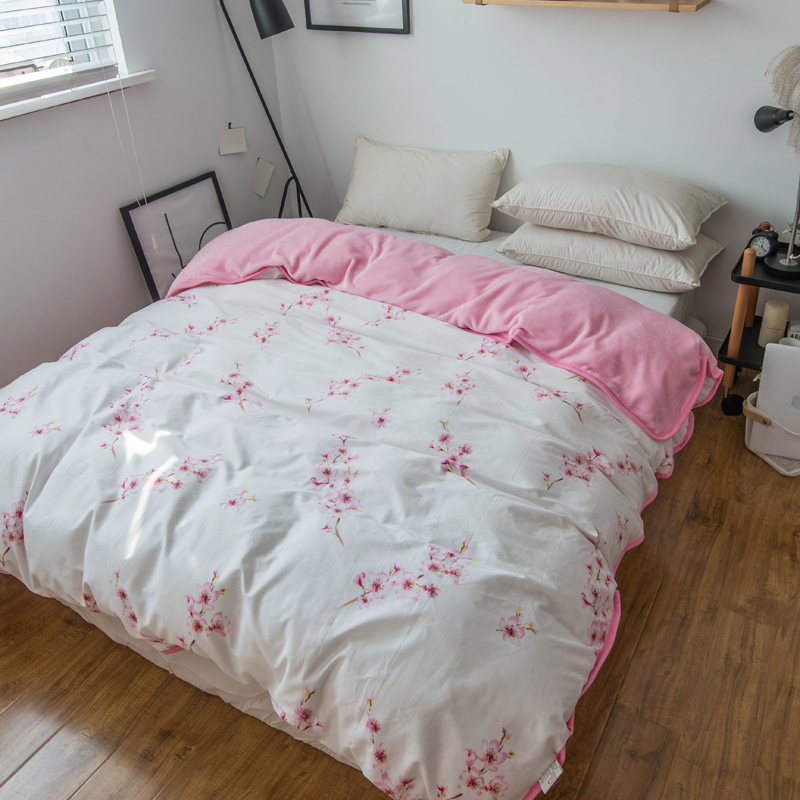 Quilt cover singleton Autumn and winter thickening keep warm Single Two-sided Flannel Quilt cover 2019 Cotton Coral Levin Lawin the Bedclothes , Quilt category - from Buy2taobao.com to provide professional Taobao agent buy service
