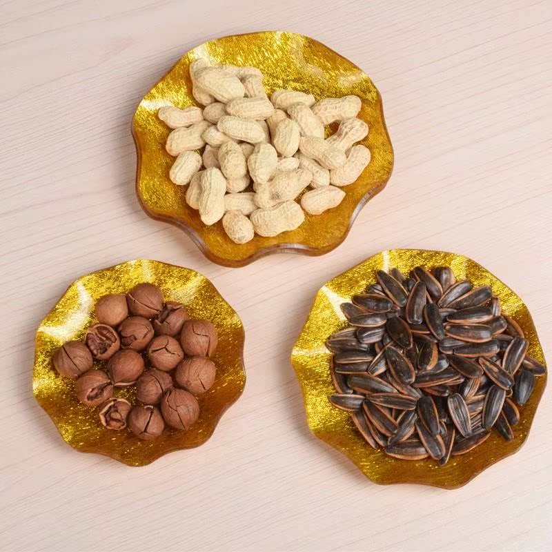 KTV Dedicated melon seed snack disc golden fruit Plastic plates hotel snacks Acrylic Dry Fruits Candy dishin the Tableware , Tableware , Fruit bowl/Fruit plate/Hamper category - from Buy2taobao.com to provide professional Taobao agent buy service