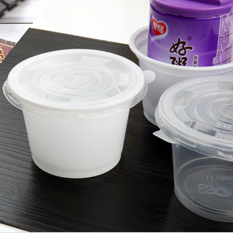 300ml一次性塑料汤杯汤碗汤盒 白色透明甜品盒小酸奶杯子带盖在类目 餐饮具, 一次性餐桌用品, 塑杯中 - 来自Buy2taobao.com提供专业的淘宝代购服务