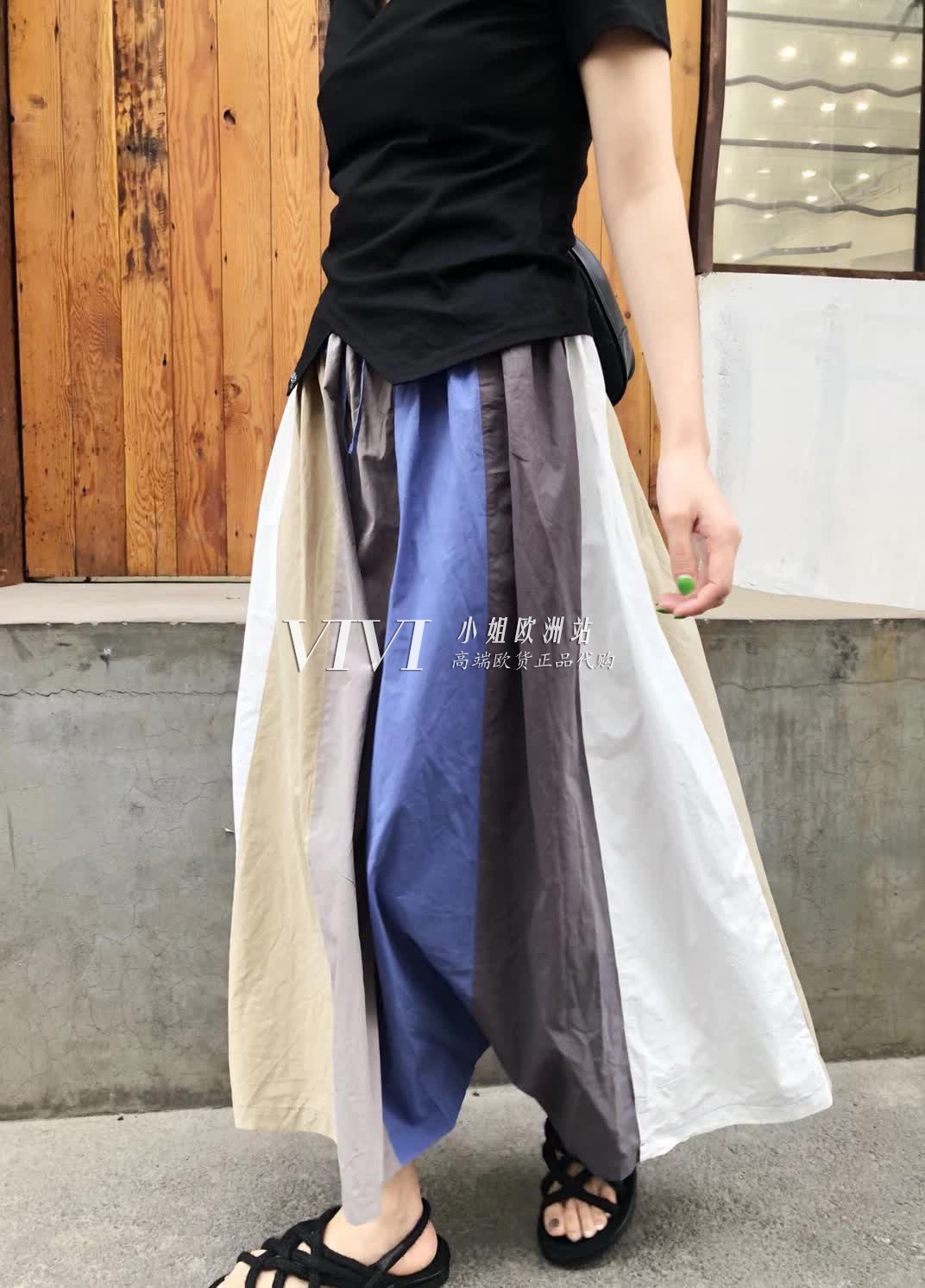 欧洲站2019夏季新款欧货潮W.111百搭显瘦撞色拼接半身裙休闲裙女在类目 女装/女士精品, 半身裙中 - 来自Buy2taobao.com提供专业的淘宝代购服务