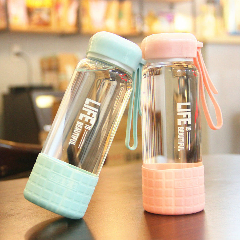 glass Portable glass student originality Heat Water bottle the republic of korea fresh lovely Simplicity Korean Edition Net Red Water cupin the Diapers/Care/Feeding/Push lathe , Cups/Tableware/Grind/Attachment , Cups category - from Buy2taobao.com to provide professional Taobao agent buy service