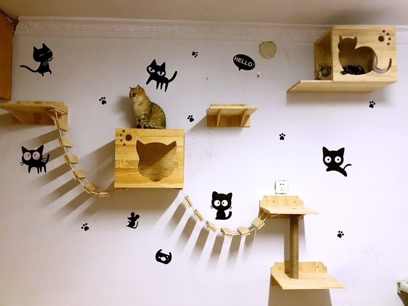Cat litter Save space Kitty solid wood Cat Tree wall Cats rackin the Pet/Pet food and supplies , Cat/Dog Toys , Cat Tree category - from Buy2taobao.com to provide professional Taobao agent buy service
