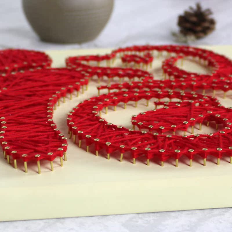 new year yarn finished product Winding three-dimensional Decorative painting manual diy Painted wood Material packagein the Home accessories , Decorative painting , DIY/Digital painting category - from Buy2taobao.com to provide professional Taobao agent buy service