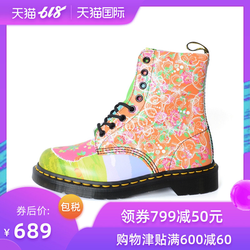 Dr.Martens马丁靴女8孔印花系带短靴男马丁靴印花情侣靴22573102在类目 女鞋, 靴子中 - 来自Buy2taobao.com提供专业的淘宝代购服务