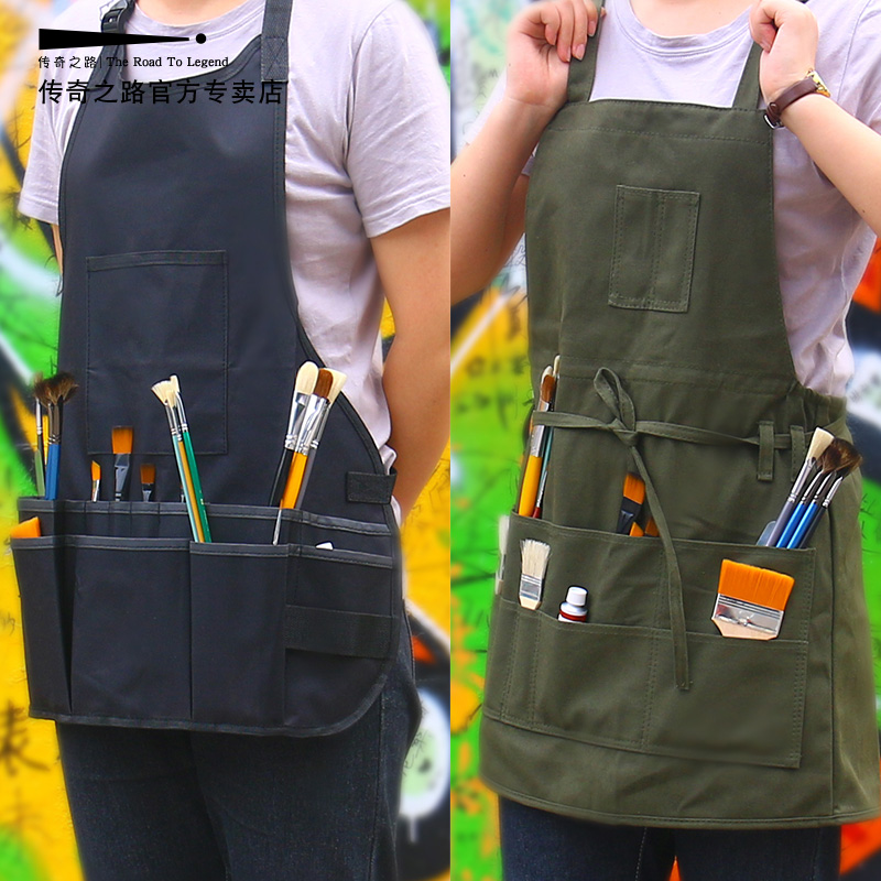 古绿色帆布美术用品丙作服防水防污工作服复成人家用学生绘画衣工|ruв категории электронный словарь/электрический бумажных книг/канцелярские принадлежности, других культурных товаров - от Buy2taobao.com для оказания профессиональной услуги покупки агента Taobao